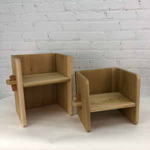 Child chair set- 1 large and one small, Montessori toddler chair, childrens table set